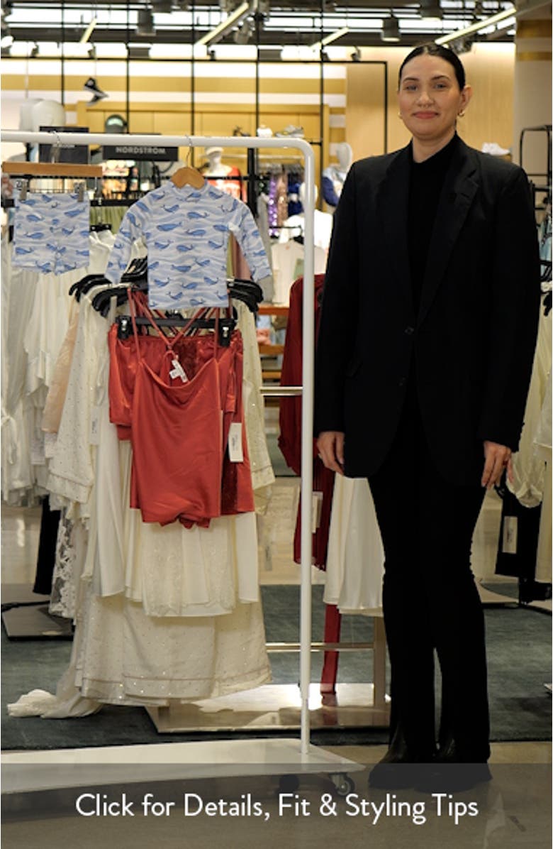 Whale Long Sleeve Two-Piece Rashguard Swimsuit, sales video thumbnail