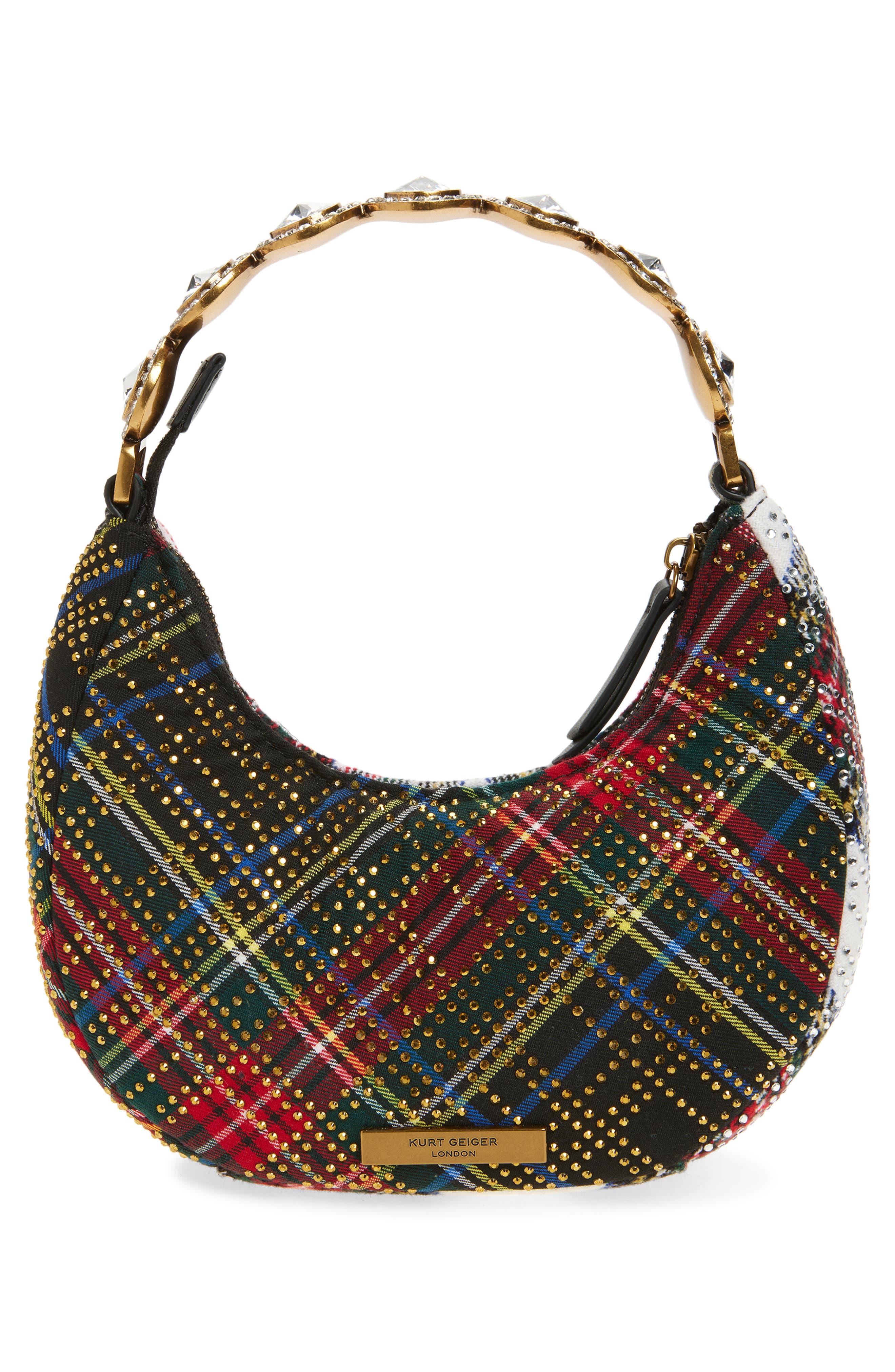 Kurt Geiger London Small Octavia Twill Shoulder Bag, Alternate, color, White Multi