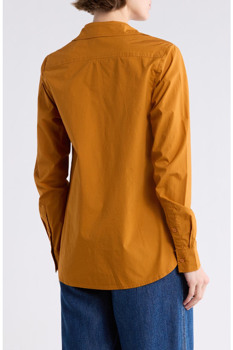 Classic Long Sleeve Button-Up Shirt, Alternate, color, CARAMEL