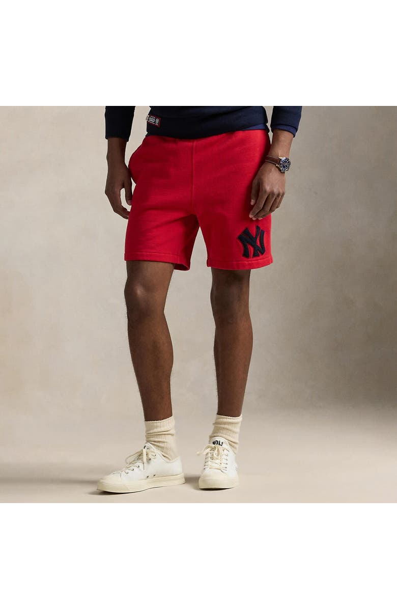 Polo Ralph Lauren Red Yankees  Fleece Shorts, Alternate, color, 
