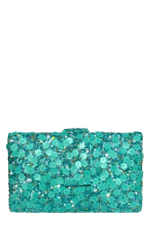 Floral Sequin Kitsch Clutch