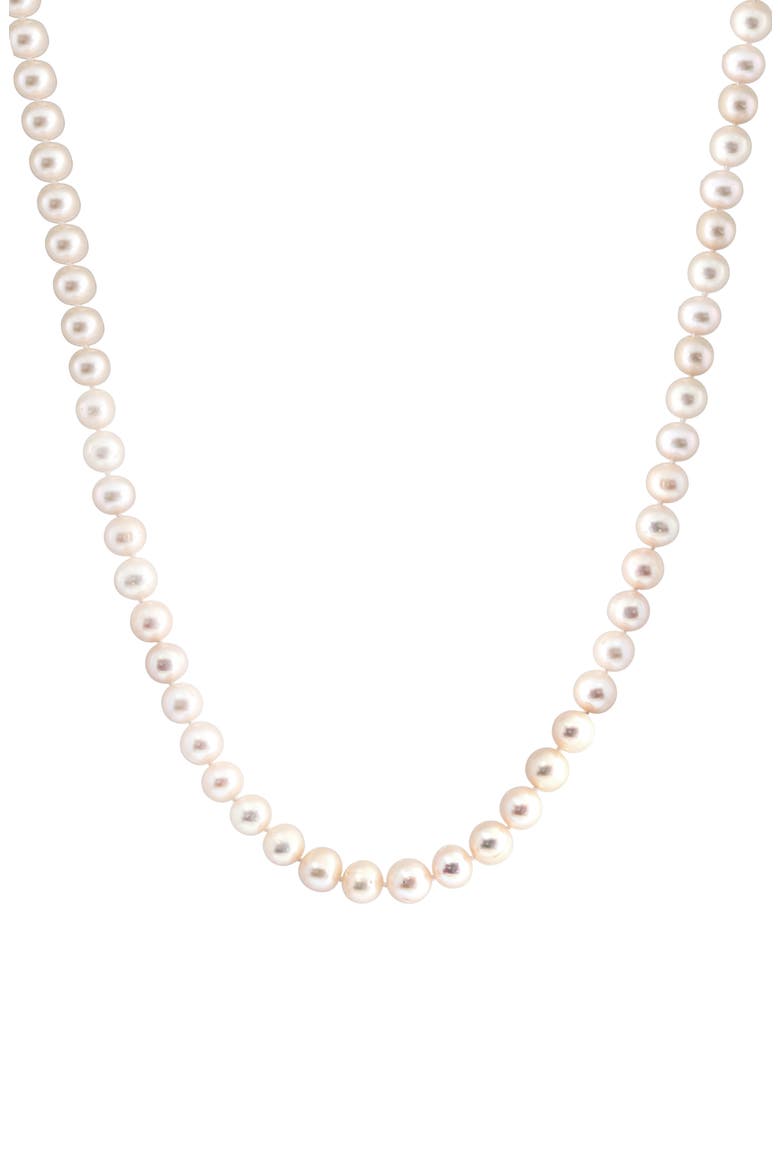 Sterling Silver Freshwater Pearl Necklace, Main, color, WHITE