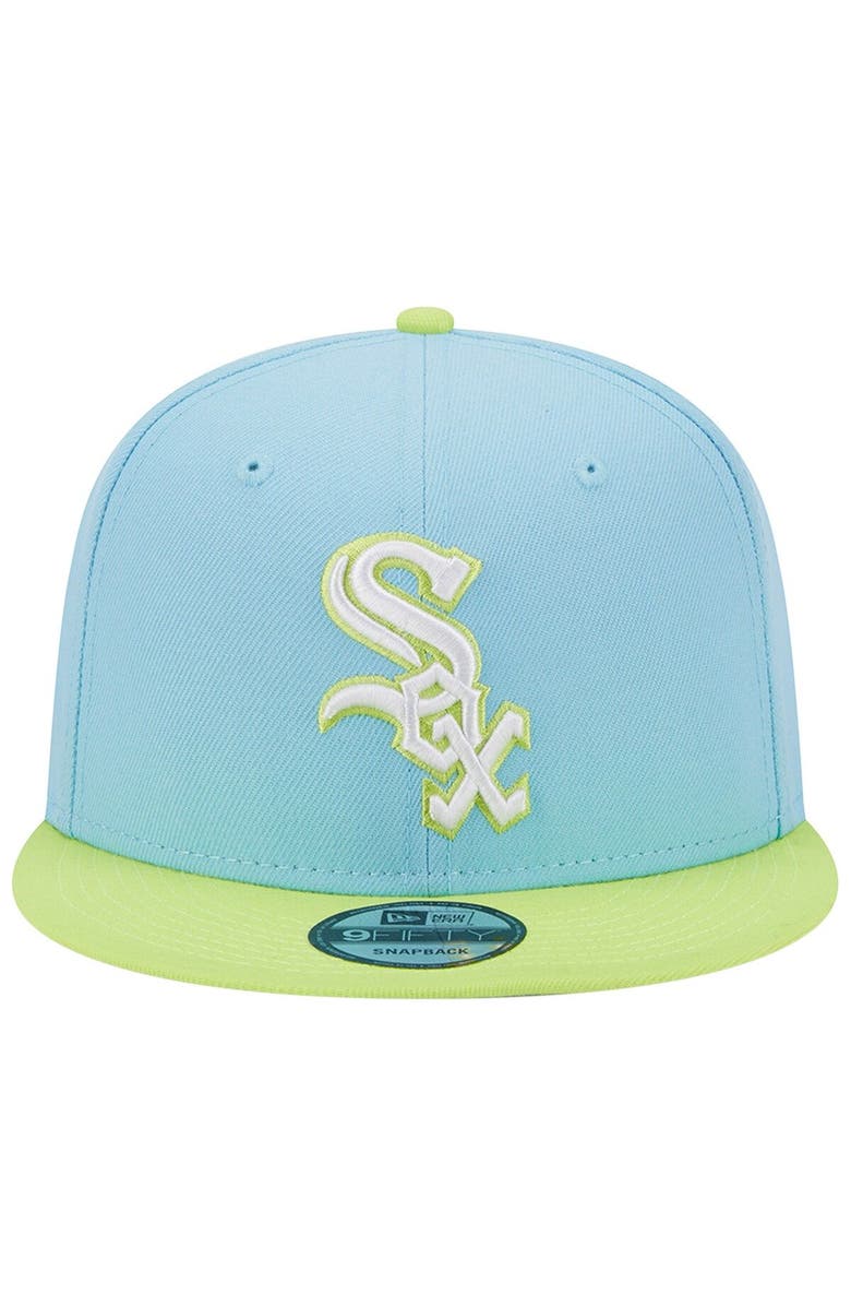 New Era Men's New Era Light Blue/Neon Green Chicago White Sox Spring Basic Two-Tone 9FIFTY Snapback Hat, Alternate, color, 