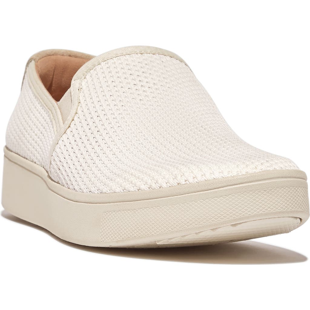 Fitflop Rally Open Knit Slip-on Sneaker In Urban White