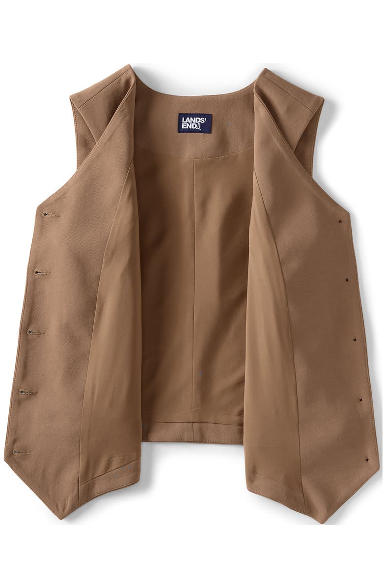 Lands' End Crepe Button Front Vest, Alternate, color, 