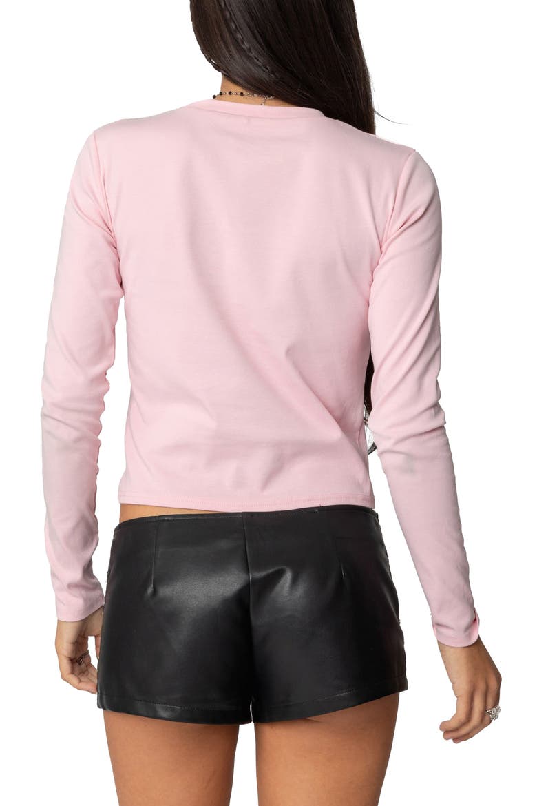 Cherry Leopard Star Long Sleeve Top, Alternate, color, PINK
