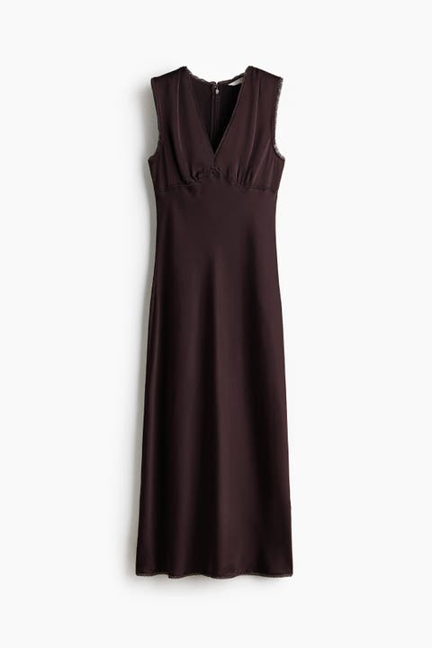 Sleeveless Satin Dress