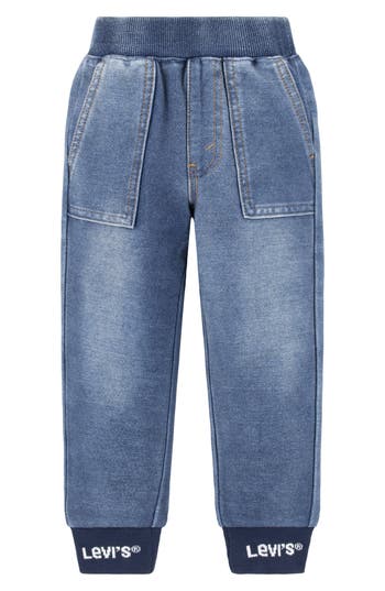 Levi's® Kids' Logo Denim Knit Joggers In Blue