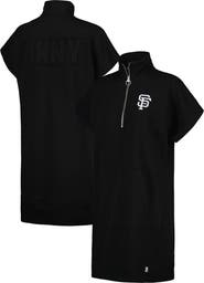 DKNY SPORT Women's DKNY Sport Black San Francisco Giants Emily Quarter-Zip Sneaker Dress