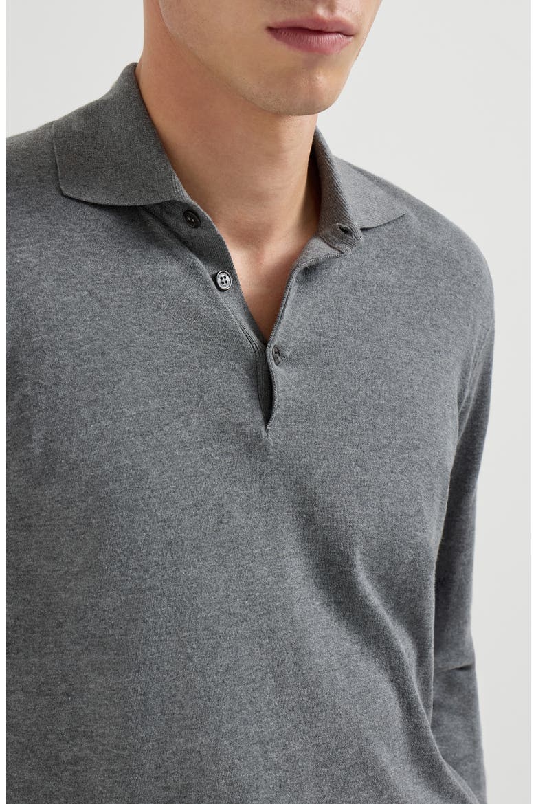 Polo-style sweater, Alternate, color, Dark Grey