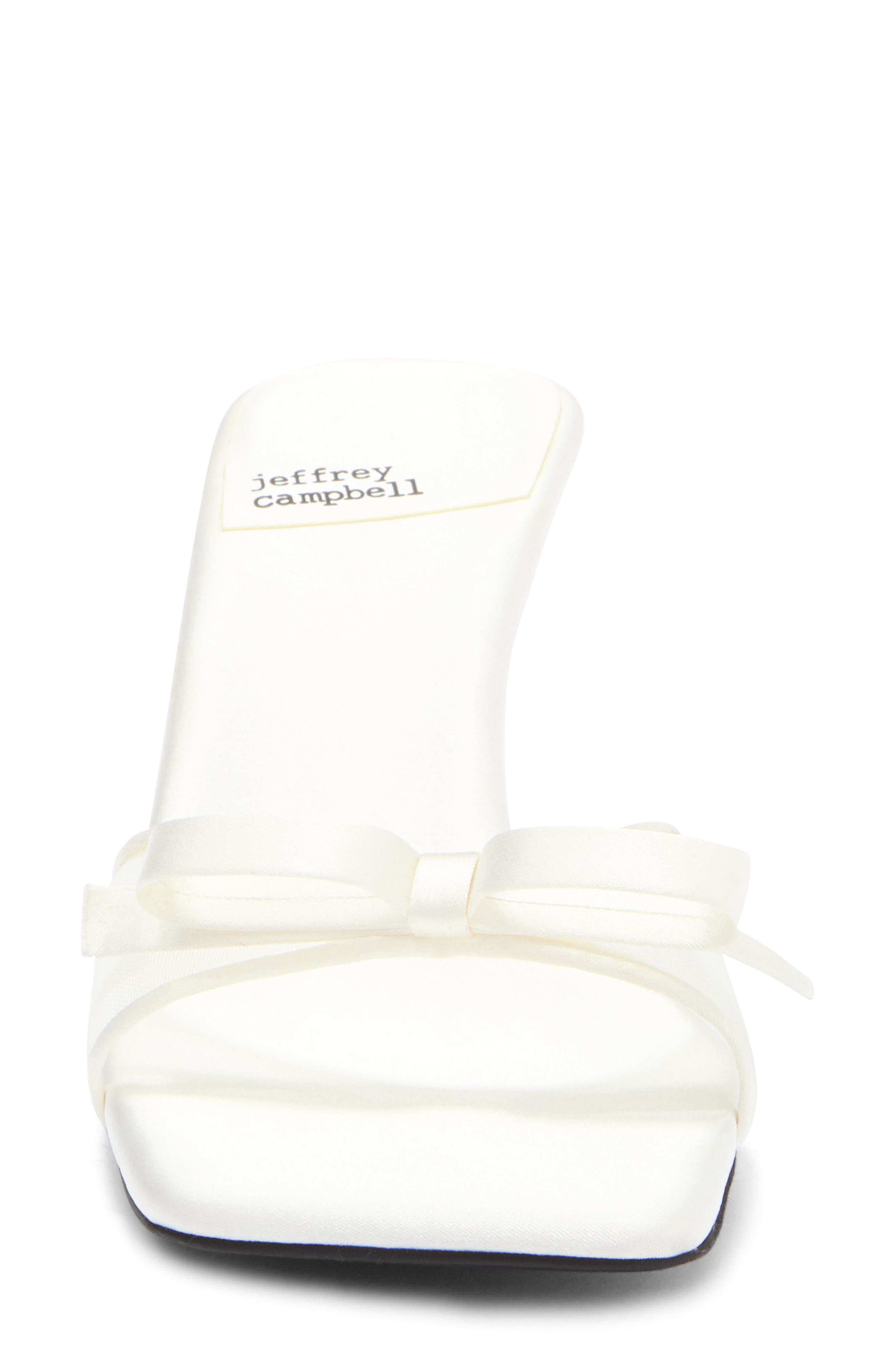 Sweet On U Kitten Heel Slide Sandal, Alternate, color, WHITE SATIN COMBO
