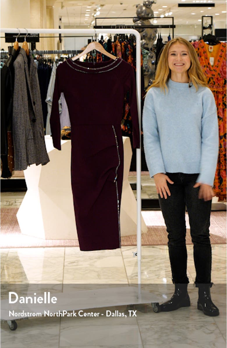 Milva Studded Long Sleeve Midi Dress, sales video thumbnail