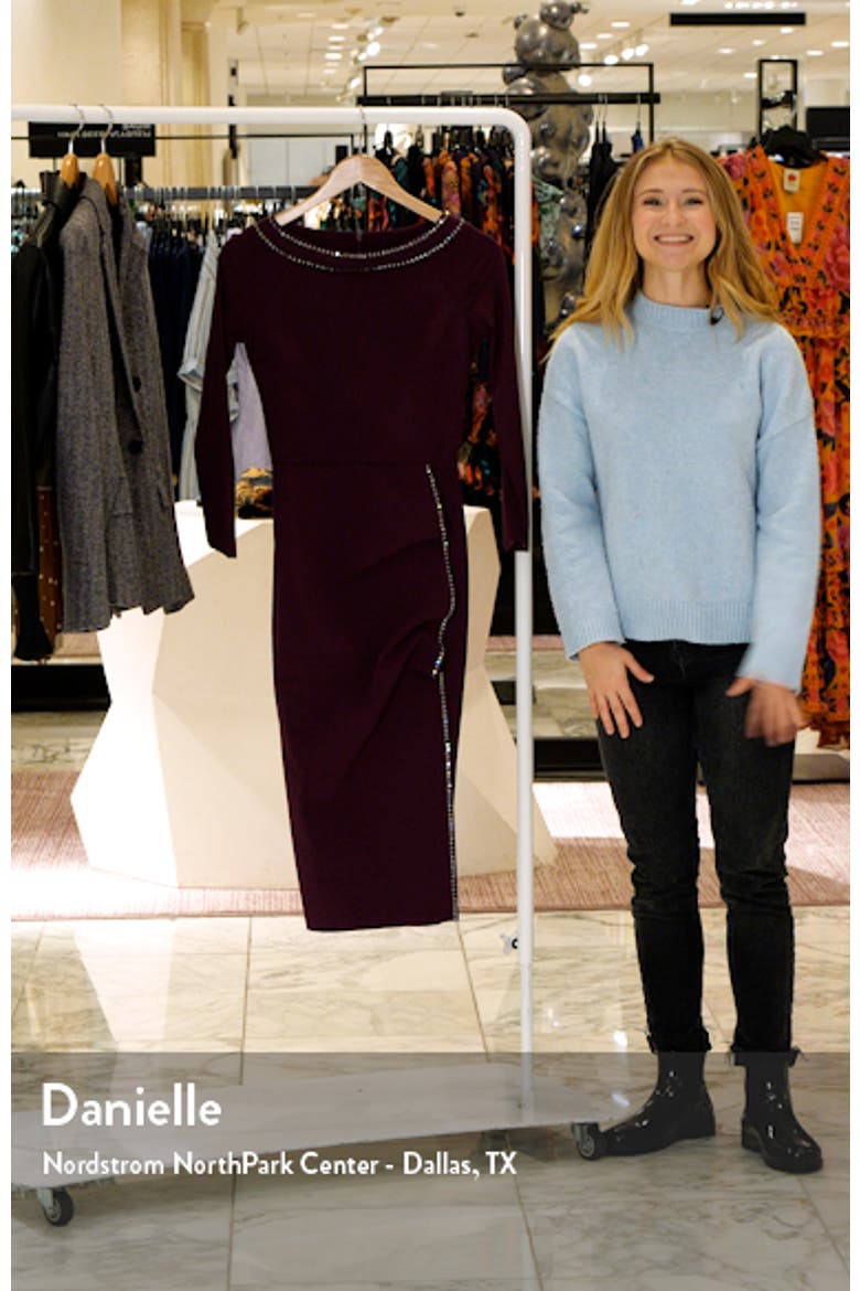 Milva Studded Long Sleeve Midi Dress video