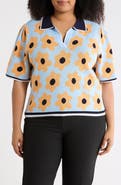 Nanette Lepore Flower Polo Sweater