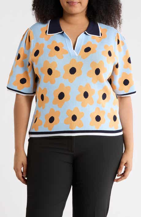 Nanette Lepore Flower Polo Sweater