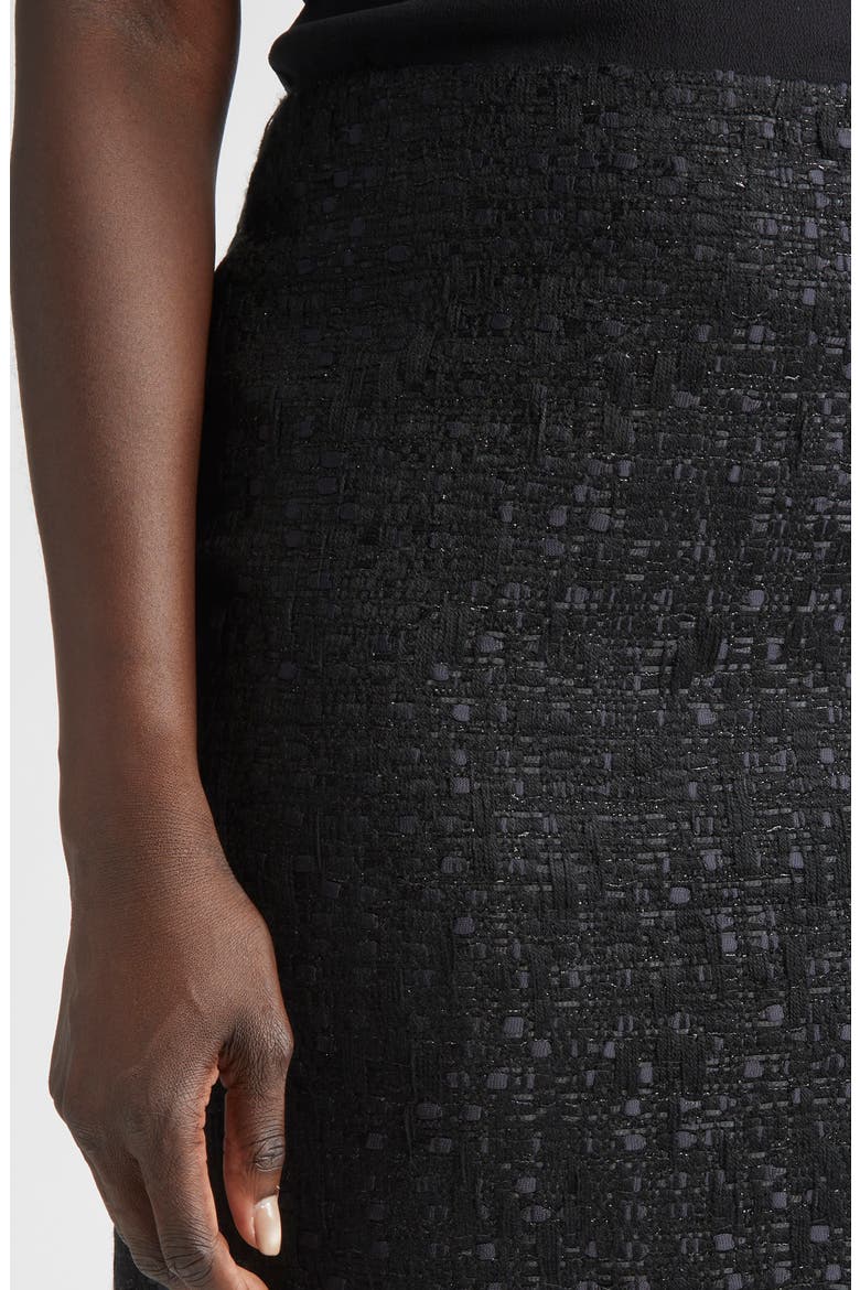 Compact Tape Tweed Skirt, Alternate, color, BLACK
