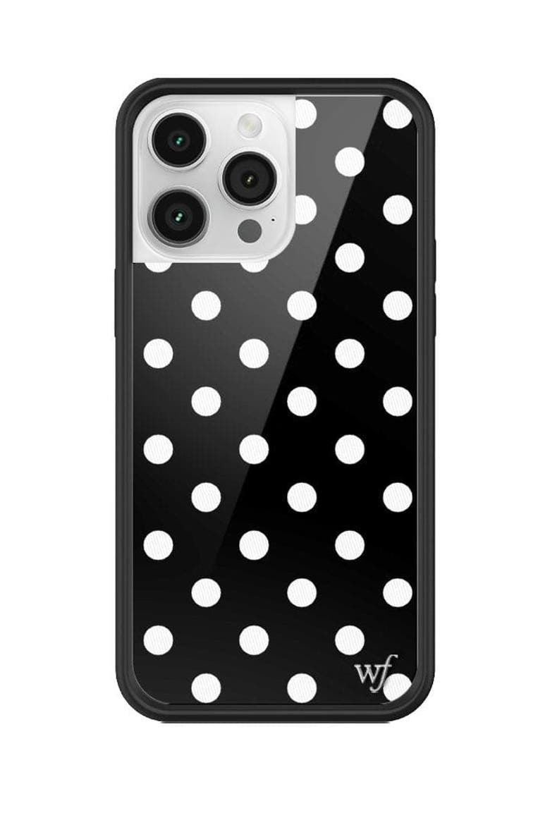 Polka Dot | Black and White iPhone Case, Alternate, color, Black