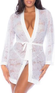 Mapale Plunge Lace Robe