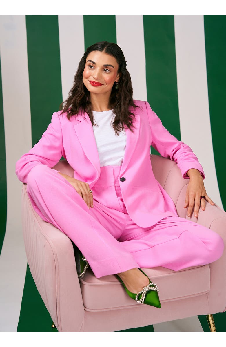 CeCe Ruched Sleeve Blazer, Alternate, color, 