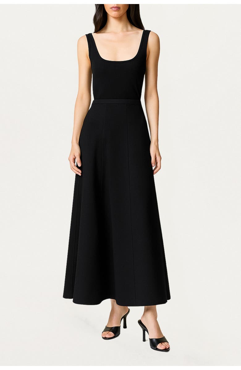Nocturne Flared Maxi Skirt, Main, color, Black