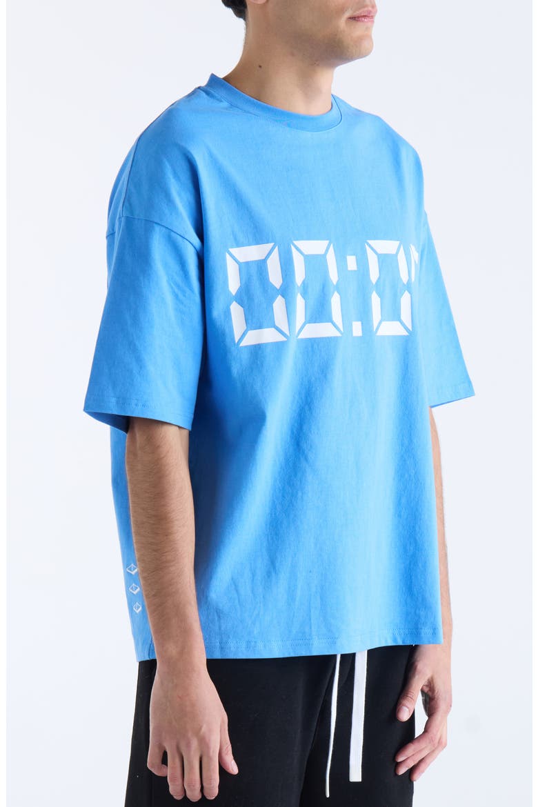 Us Against Time Cotton Graphic T-Shirt, Alternate, color, BRIGHT BLUE
