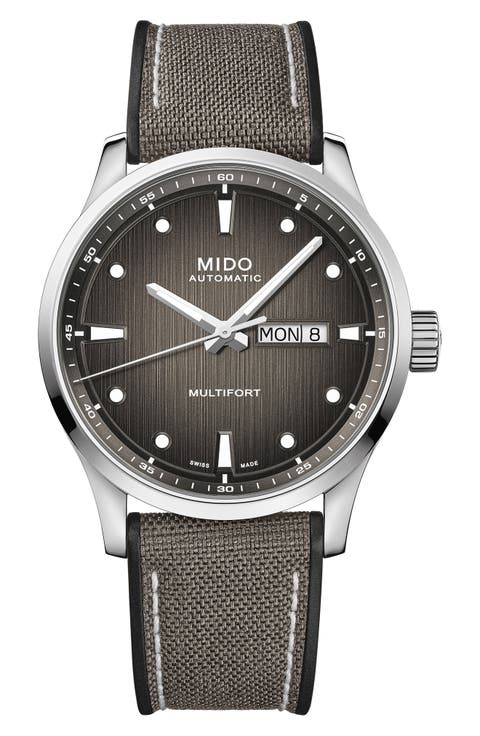Multifort Automatic Fabric Strap Watch, 42mm