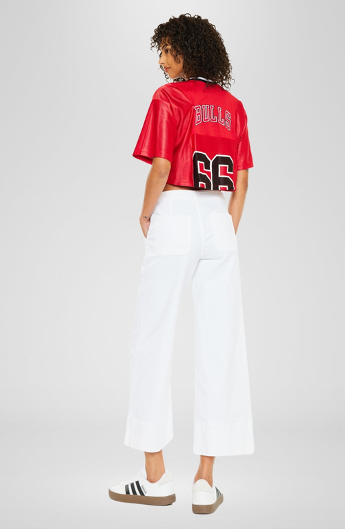 Kancan Stacy High Rise Wide Leg Jeans In White