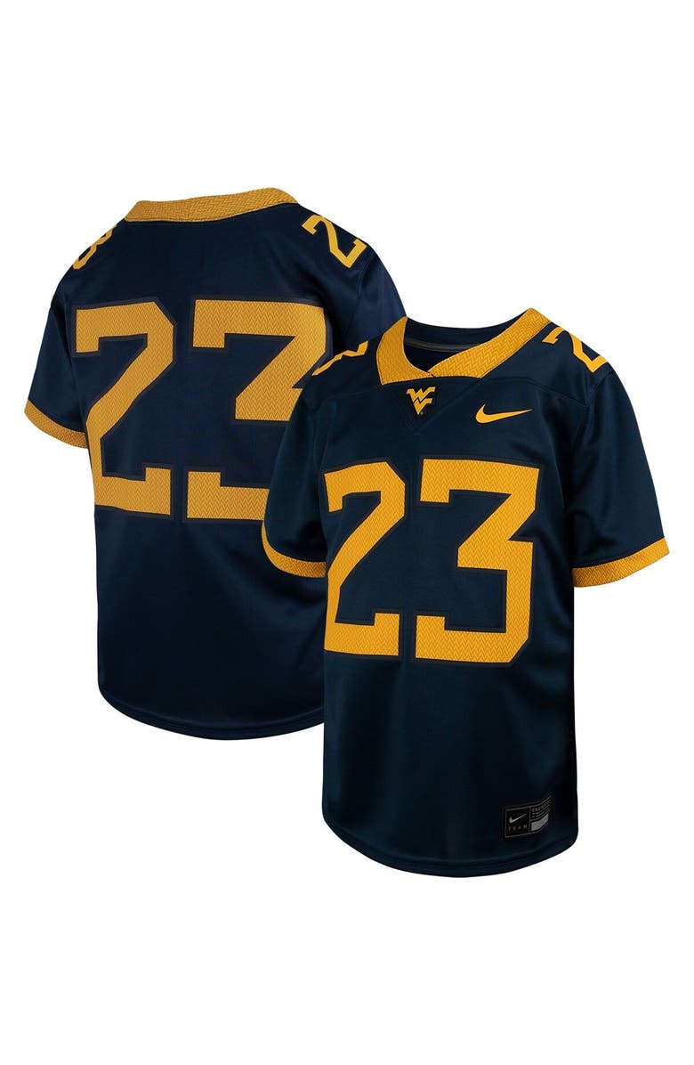 Nike Youth Nike #23 Navy West Virginia Mountaineers Untouchable Replica Game Jersey, Main, color,