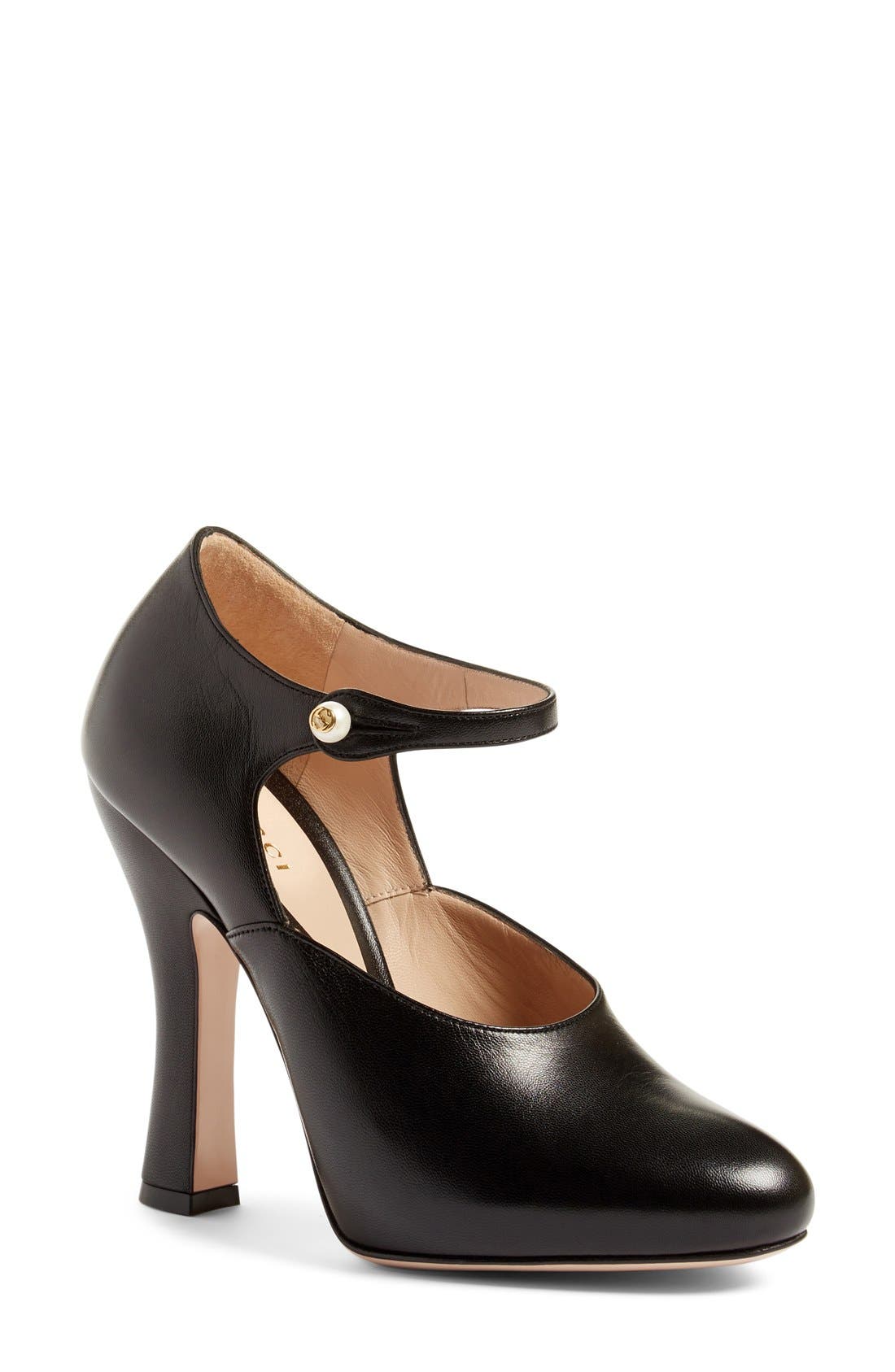 Gucci 'Lesley' Ankle Strap Pump, Main, color, 