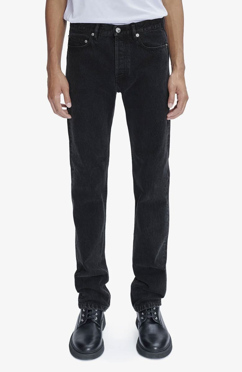 A.P.C. New Standard Straight Leg Jeans, Main, color, Noir Delave