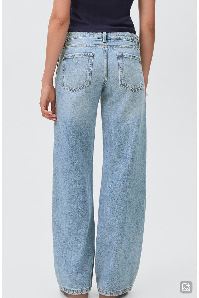 Low Rise Wide Leg Jeans, Alternate, color, LIGHT BLUE