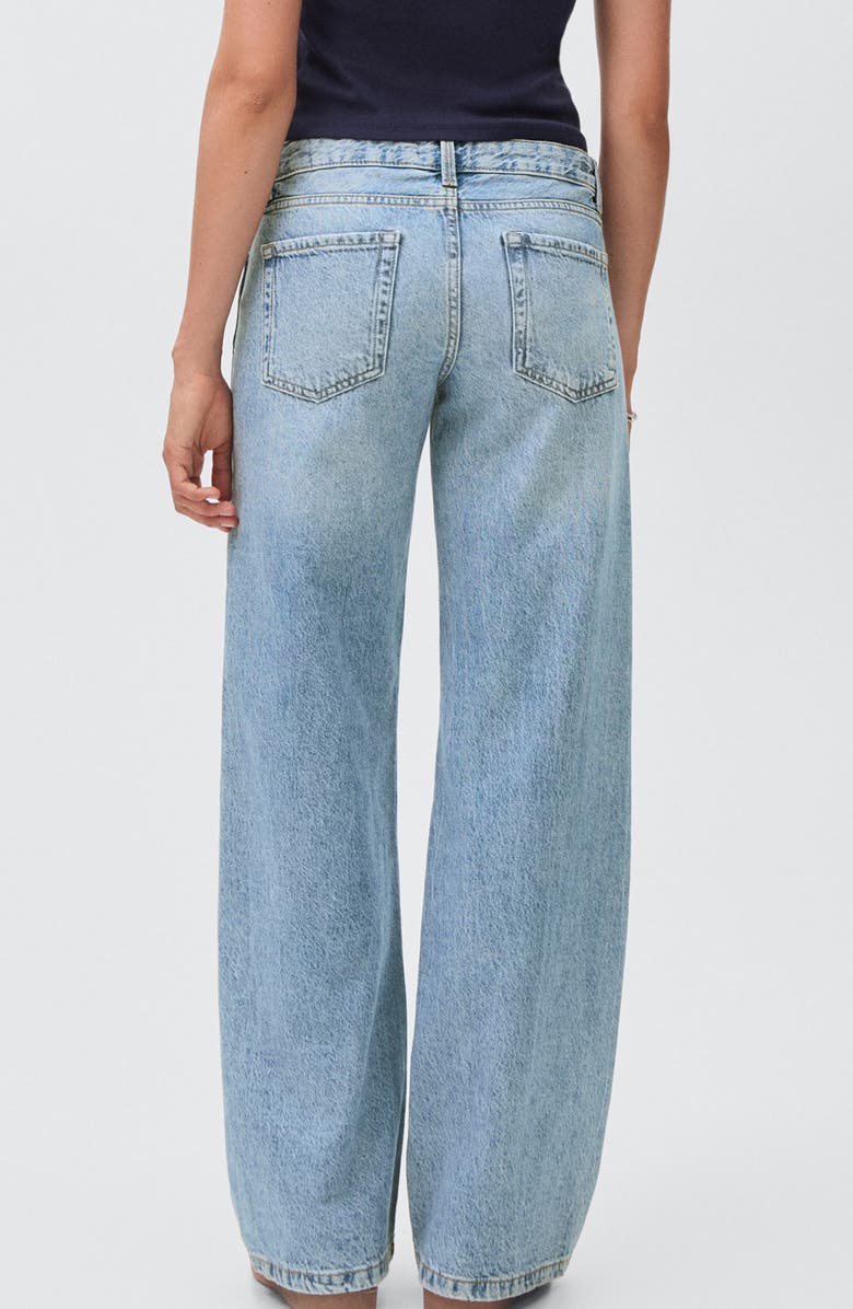 MANGO TEEN Low Rise Wide Leg Jeans, Alternate, color, Light Blue
