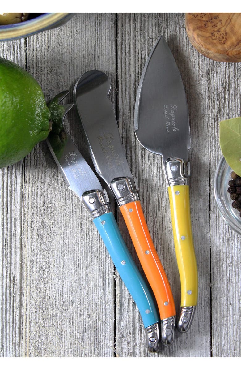 FRENCH HOME 7-Piece Laguiole Jewel Colors Cheese Knife & Spreader Set, Alternate, color, 