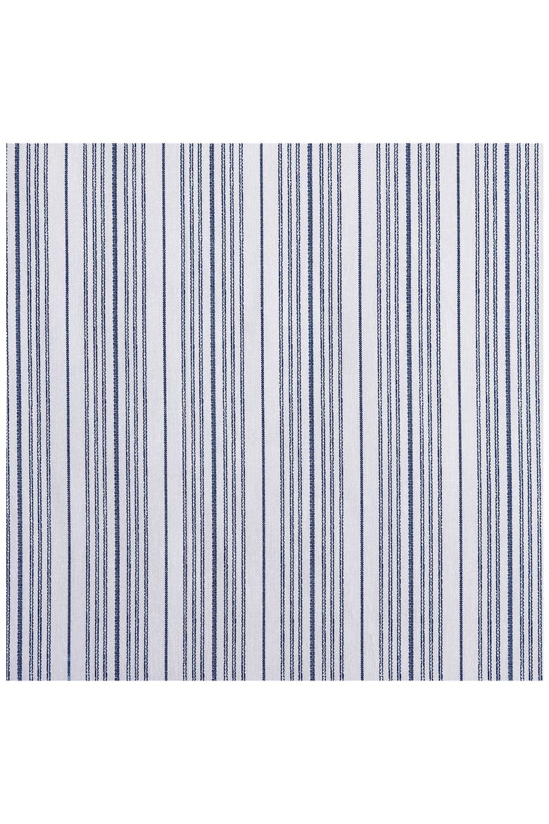 Beaux Stripe Percale Cotton Fitted Sheet, Alternate, color, DARK BLUE