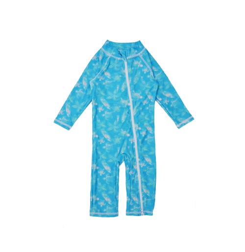 Flap Happy Infant & Toddlers Sun Protective Upf 50+ Long Surf Ankle Length Swimsuit In Coco Beach Turtles