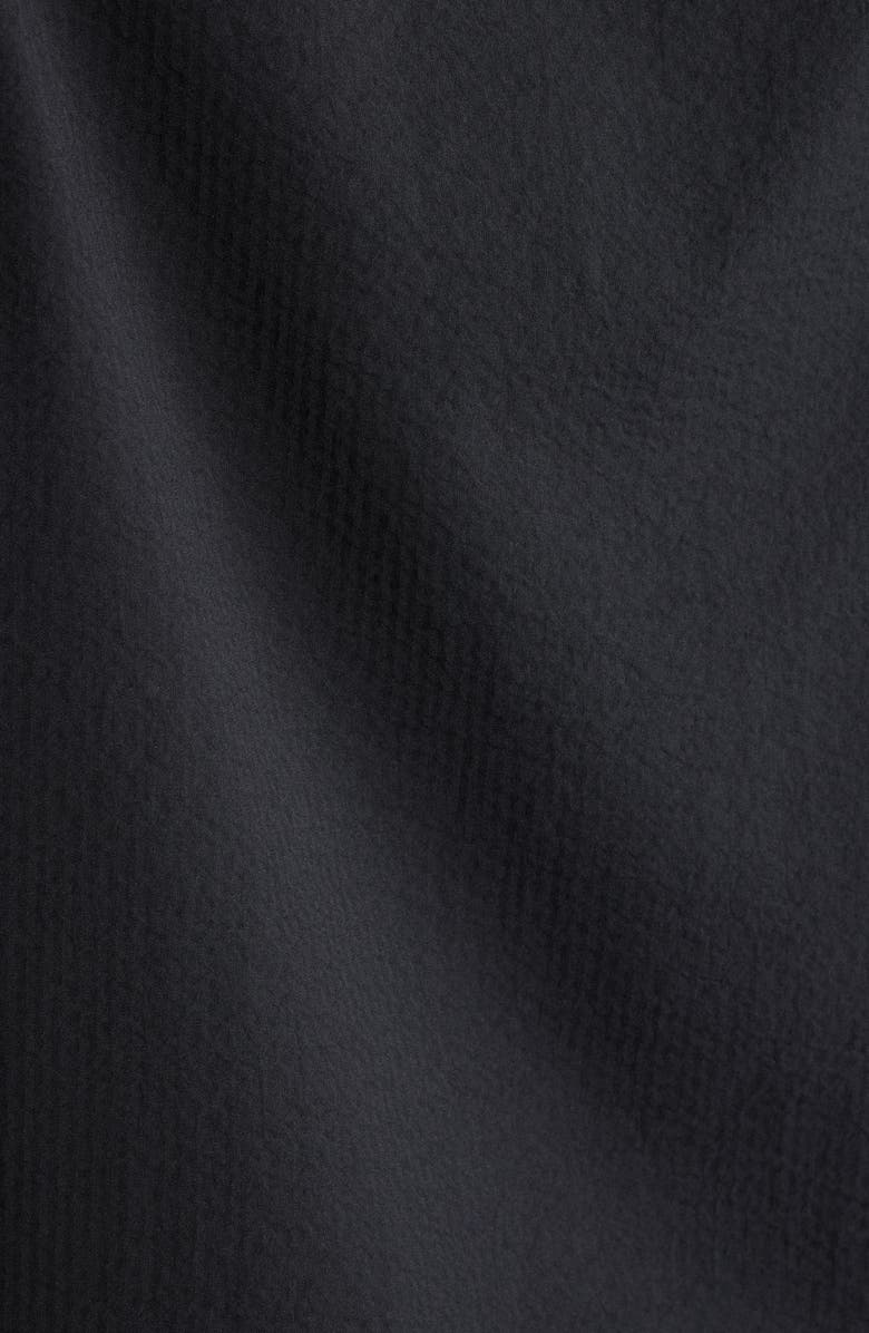 Emporio Armani Seersucker Hooded Jacket, Alternate, color, Solid Black