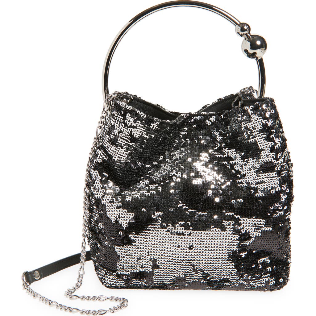 Strathberry The Circus Sequin Bucket Bag In Black