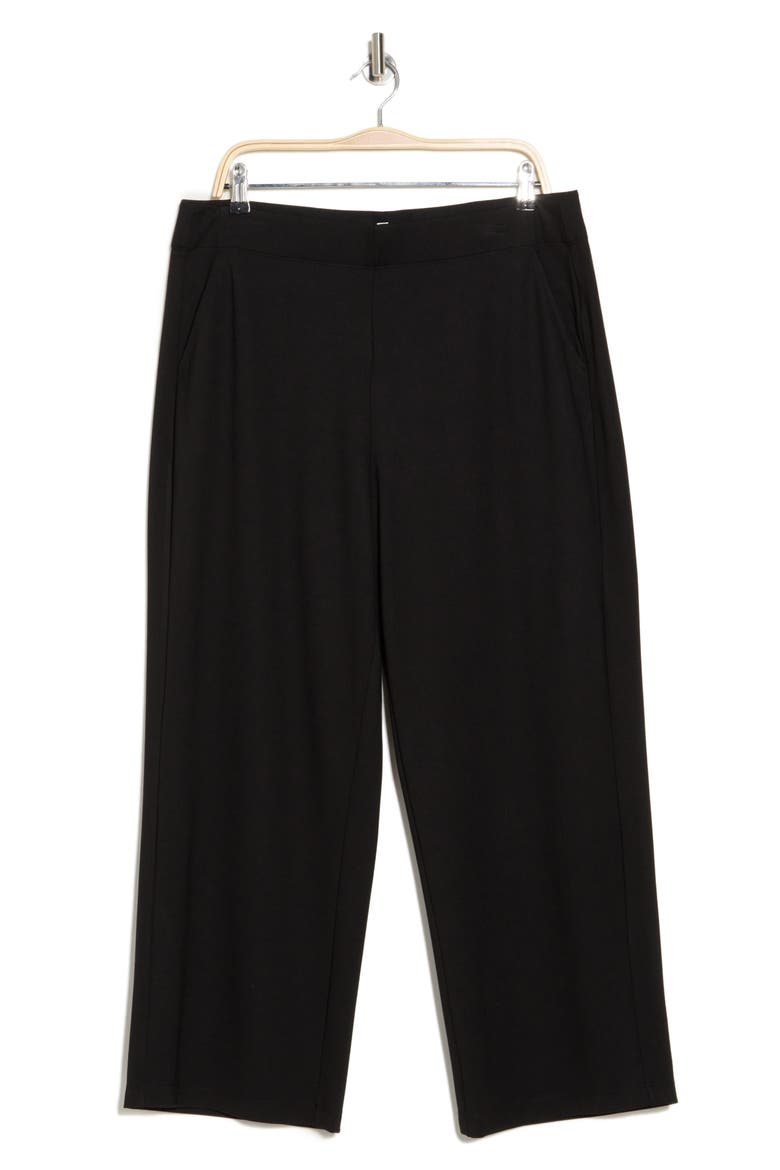 Easy Wide Leg Ponte Pants, Alternate, color, BLACK