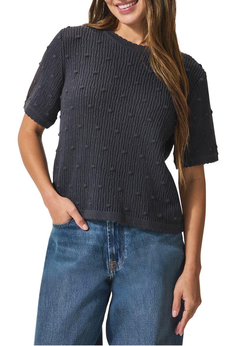 Eliza Short Sleeve Sweater, Main, color, LEAD