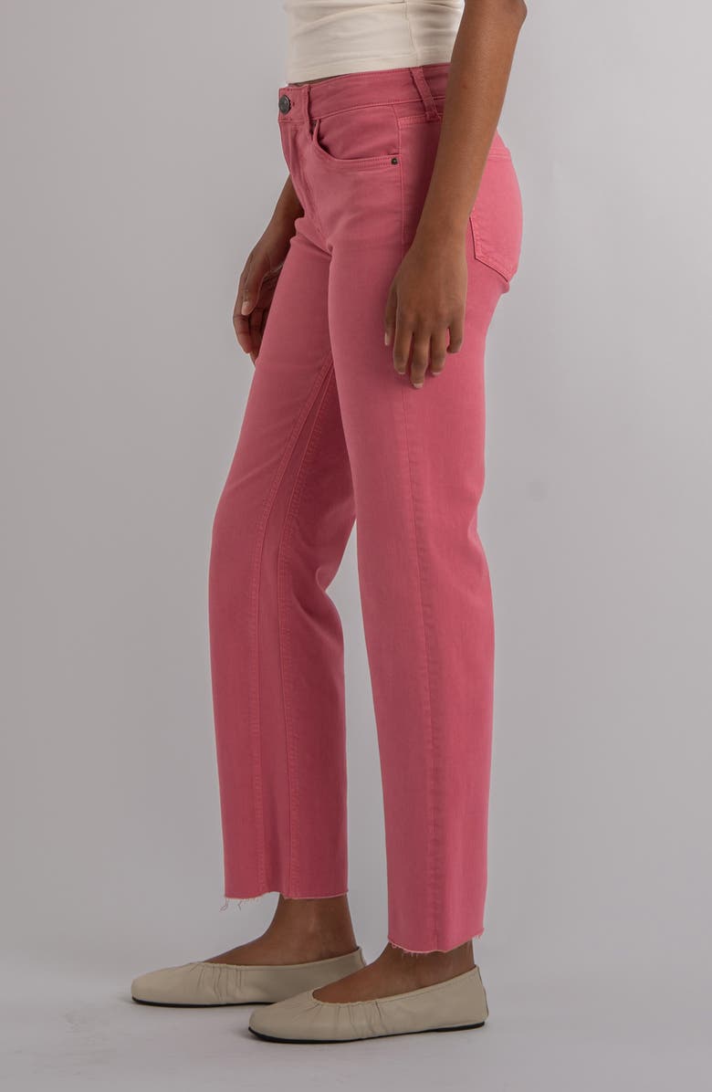 KUT from the Kloth Kelsey Raw Hem Ankle Flare Jeans, Alternate, color, Flamingo