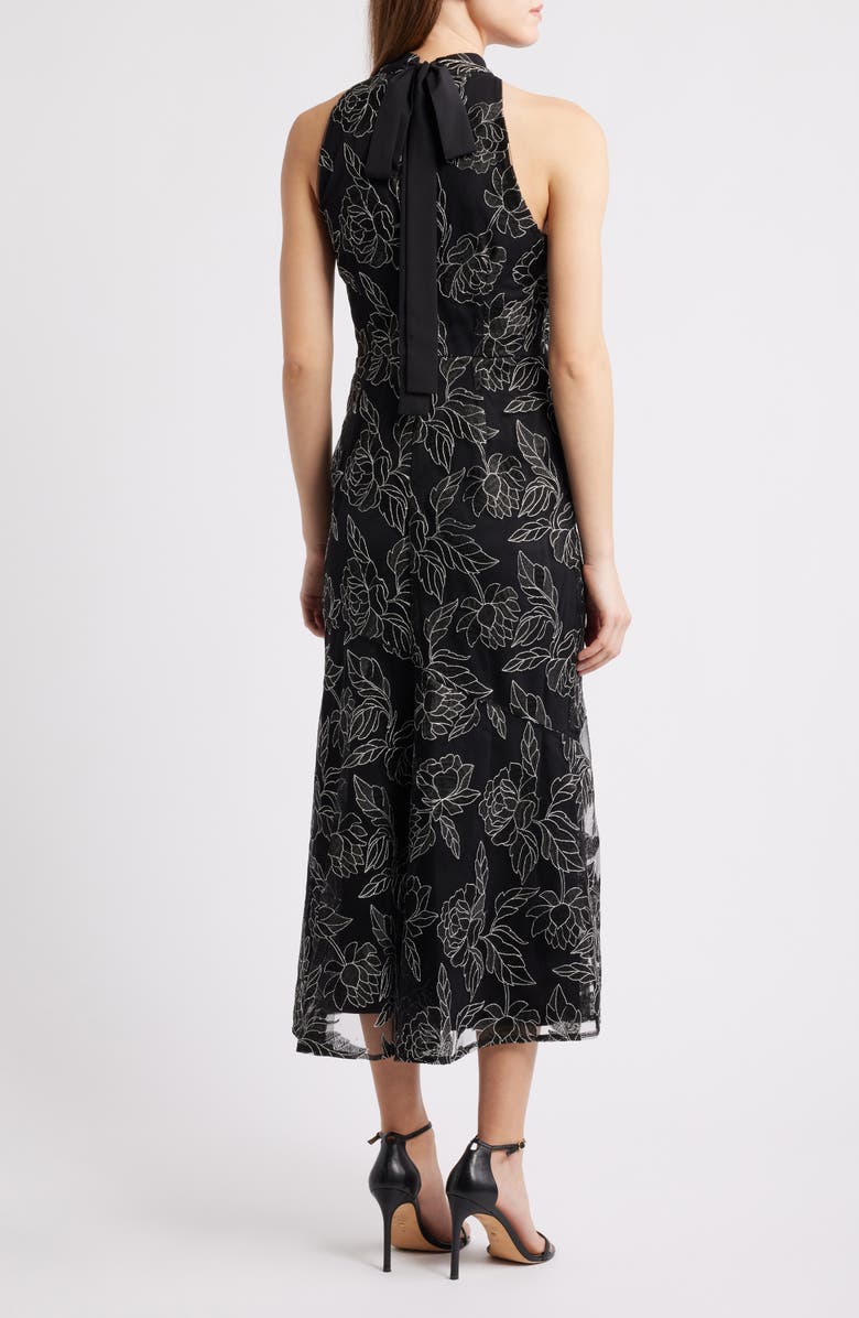Sam Edelman Embroidered Fit & Flare Cocktail Dress, Alternate, color, Black