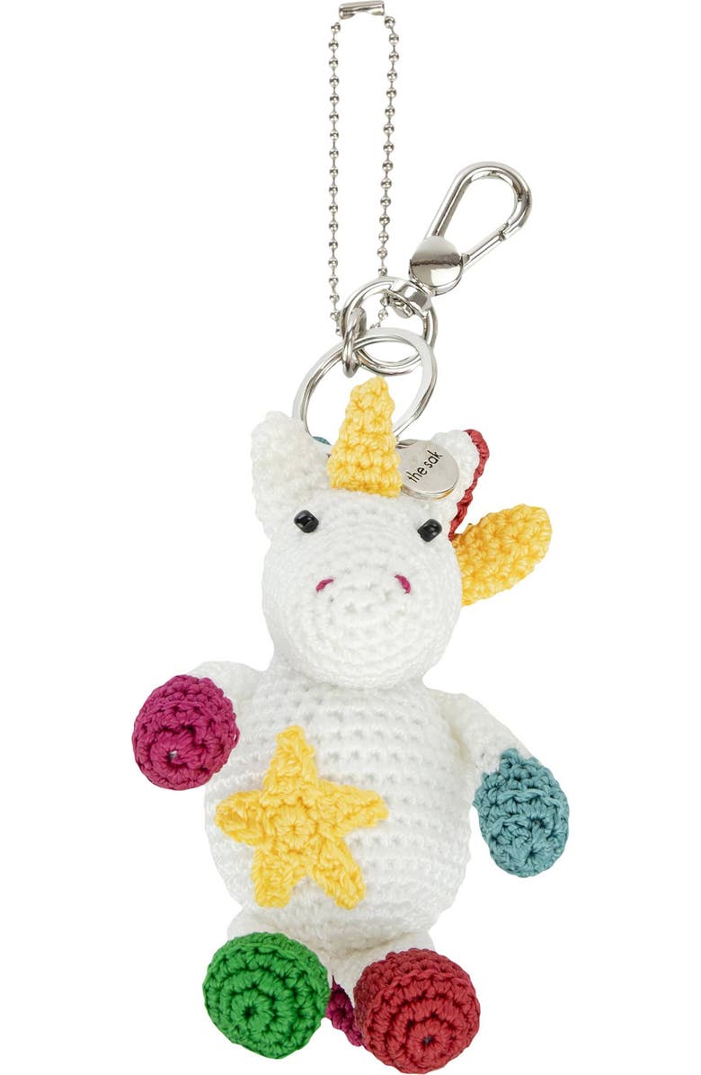 The Sak Yarnicharmz Hand Crochet Dangle - Unicorn, Main, color, Unicorn