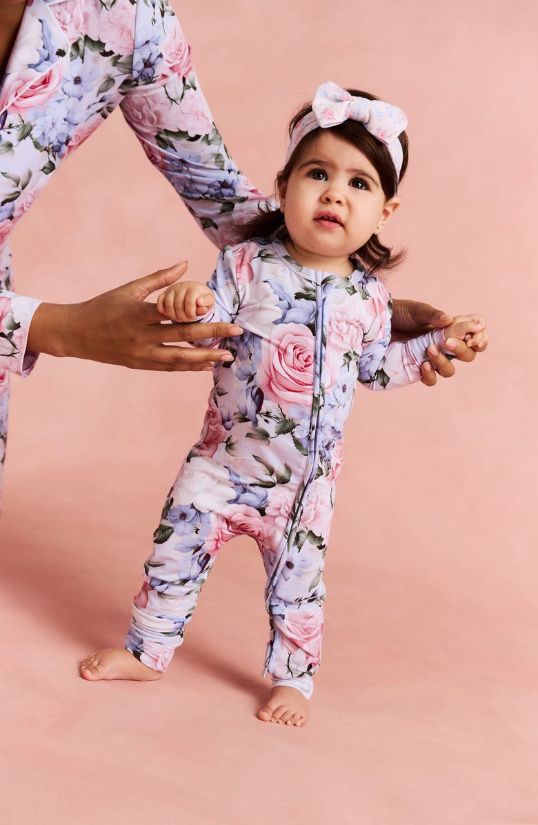 Posh Peanut Fitted Convertible One-Piece Pajamas, Main, color, Blue