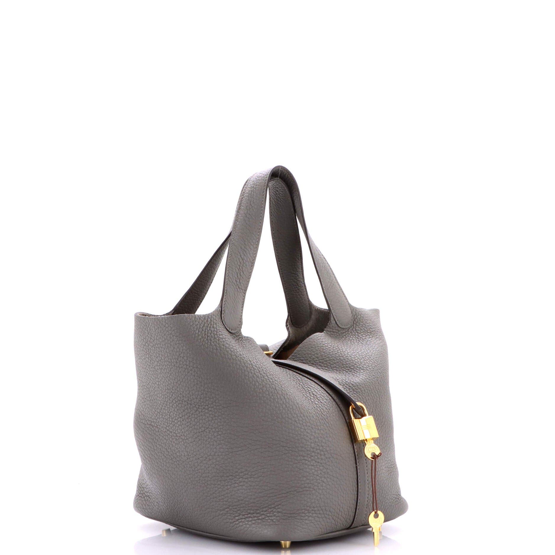 Picotin Lock Bag Clemence MM, Alternate, color, Grey
