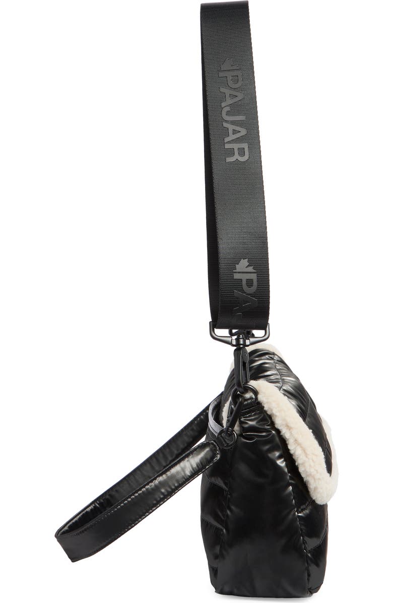 Pajar Quilted Faux Shearling Shoulder Bag, Alternate, color,