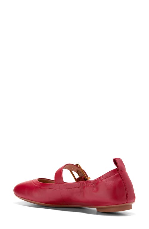 Cole Haan Graclyn Mary Jane Ballet Flat In Rio Red Leather