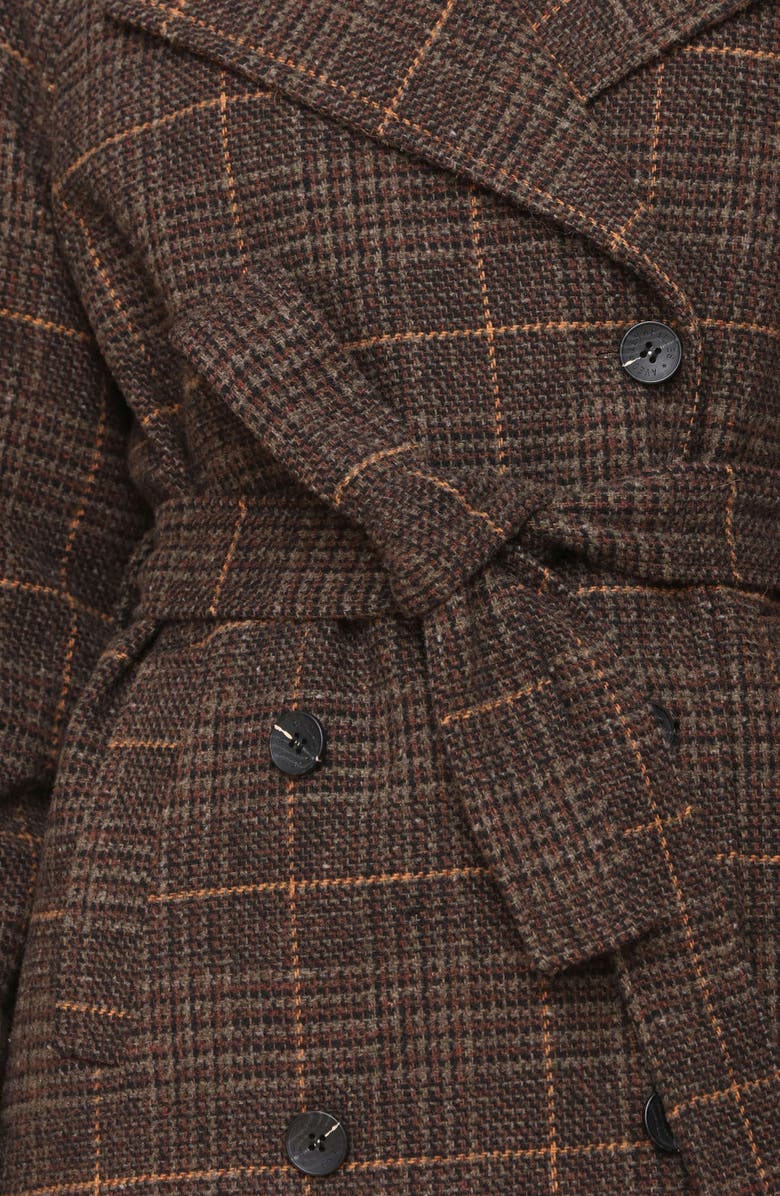 Avec Les Filles Double Breasted Plaid Coat, Alternate, color, Estate Plaid