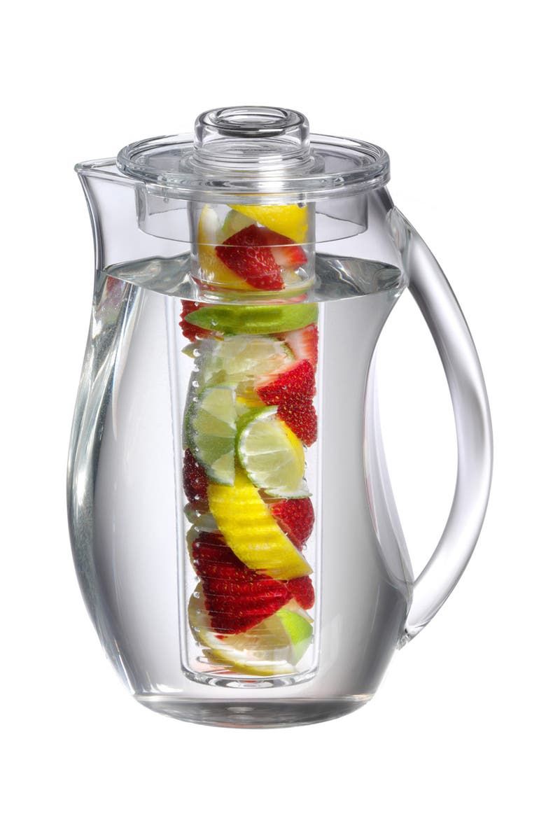 PRODYNE Fruit Infusion Pitcher, Natural Fruit Flavor, Acrylic, Alternate, color, Clear