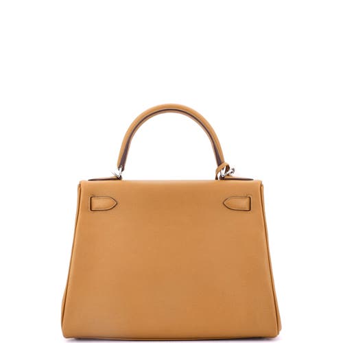 Pre-owned Hermes Hermes Kelly Handbag Verso Evercolor With Palladium Hardware 28