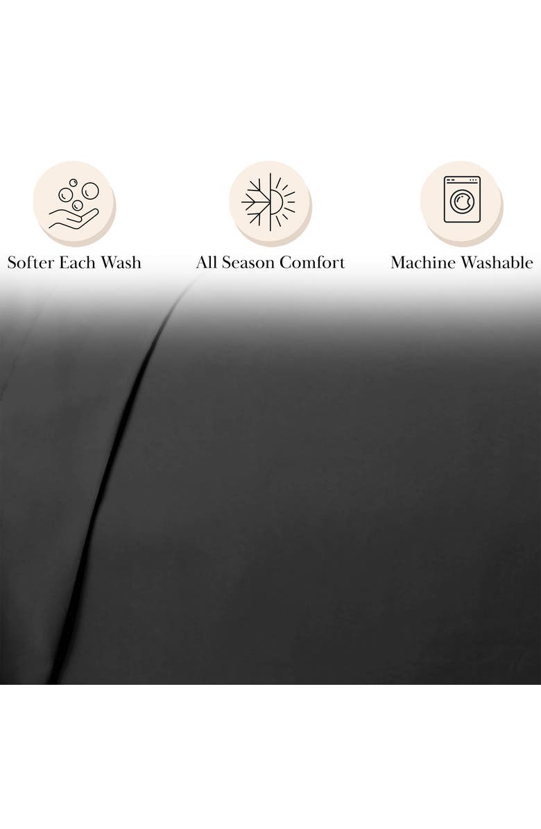 SOUTHSHORE FINE LINENS Classic Soft & Comfortable Brushed Microfiber Sheet Set, Alternate, color, Black